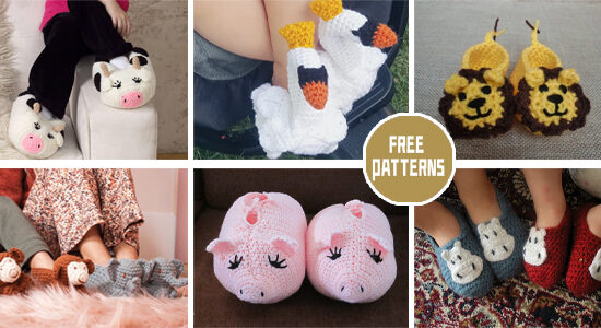 8 Cutest Animal Slipper Crochet Patterns - FREE