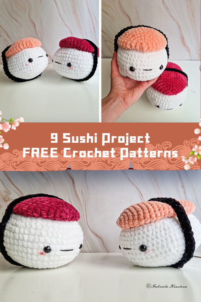9 Sushi Project Crochet Patterns - FREE