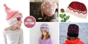 9 Valentine Hat Knitting Patterns -FREE
