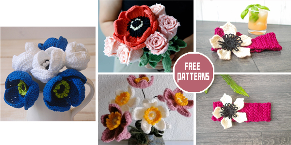FREE Anemone Flower Crochet Patterns