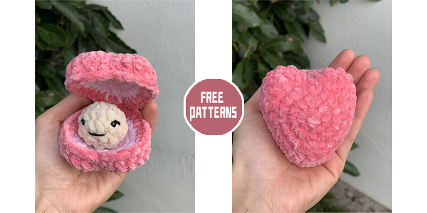 FREE Heart Shaped Clam Crochet Pattern