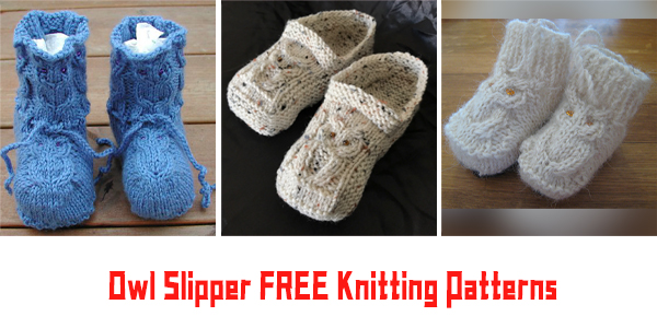 Owl Slipper FREE Knitting Patterns