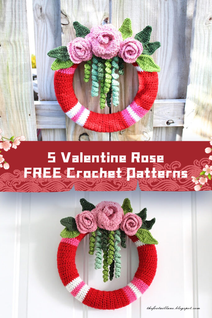5 Valentine Rose Crochet Patterns - FREE