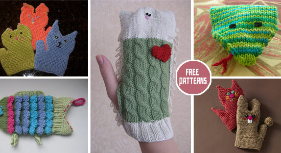 6 Baby Bath Mitt Knitting Patterns - FREE