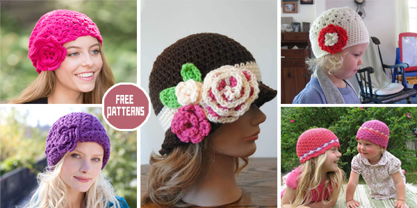 6 Flower Cloche Crochet Patterns – FREE