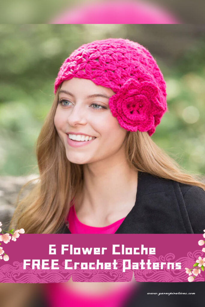 6 Flower Cloche Crochet Patterns - FREE