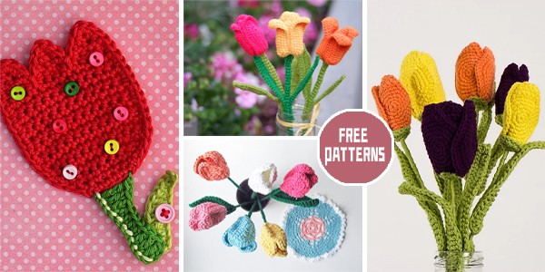 6 Tulip Amigurumi Crochet Patterns - FREE
