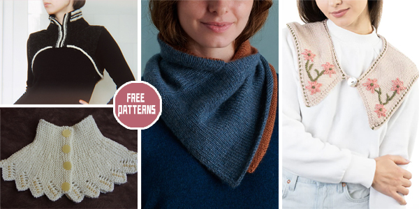 6 Unique Collar Knitting Patterns –  FREE