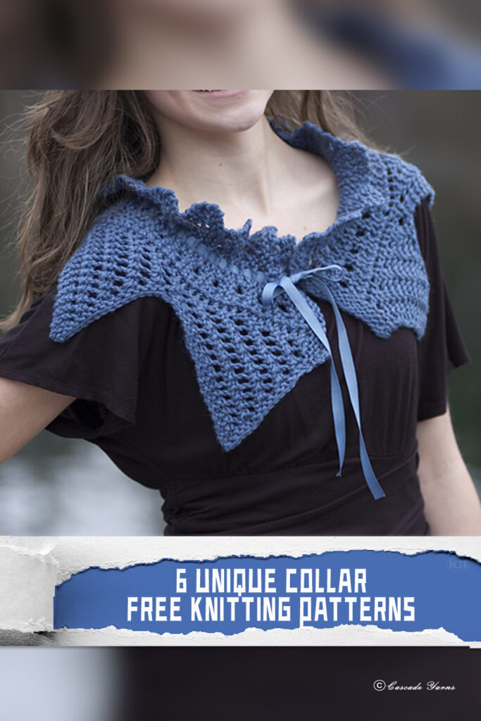 6 Unique Collar Knitting Patterns -  FREE 