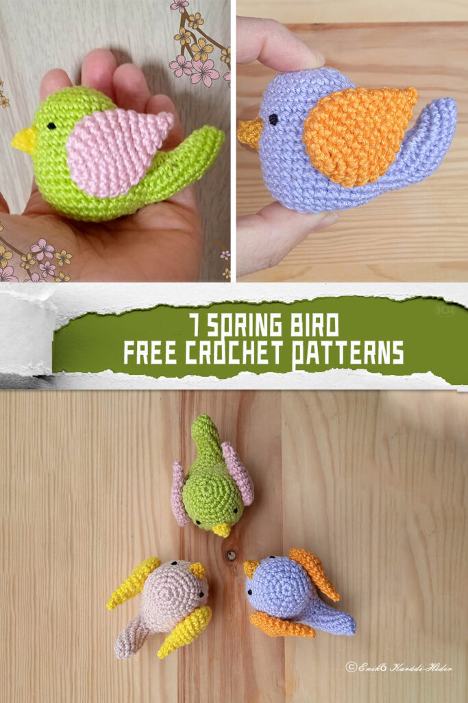 7 Spring Bird Crochet Patterns - FREE