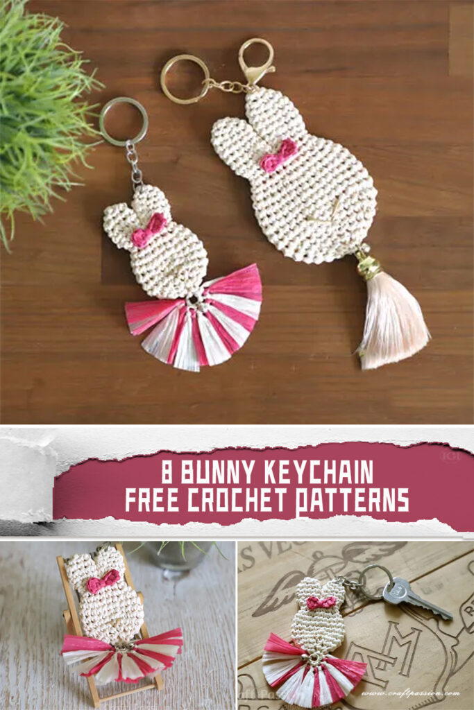 8 Bunny Keychain Crochet Patterns – FREE