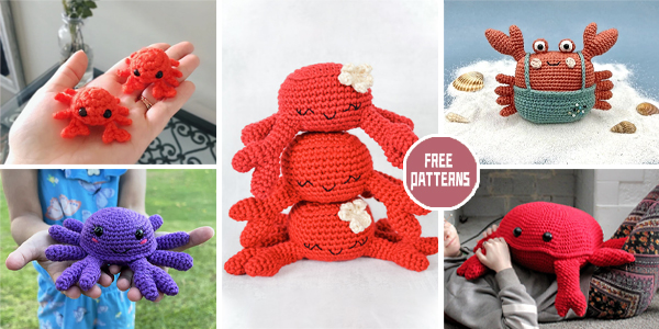8 Crab Amigurumi Crochet Patterns – FREE