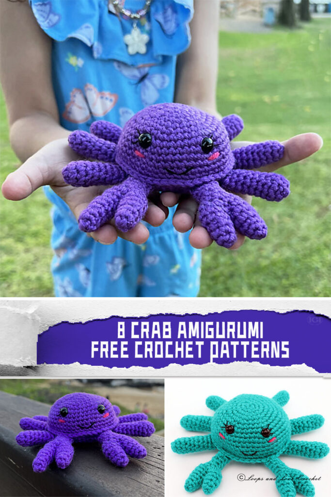 8 Crab Amigurumi Crochet Patterns - FREE