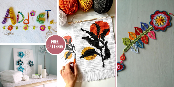 8 Flower Decoration Crochet Patterns –  FREE