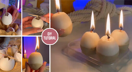 DIY Concrete Easter Candles Tutorial