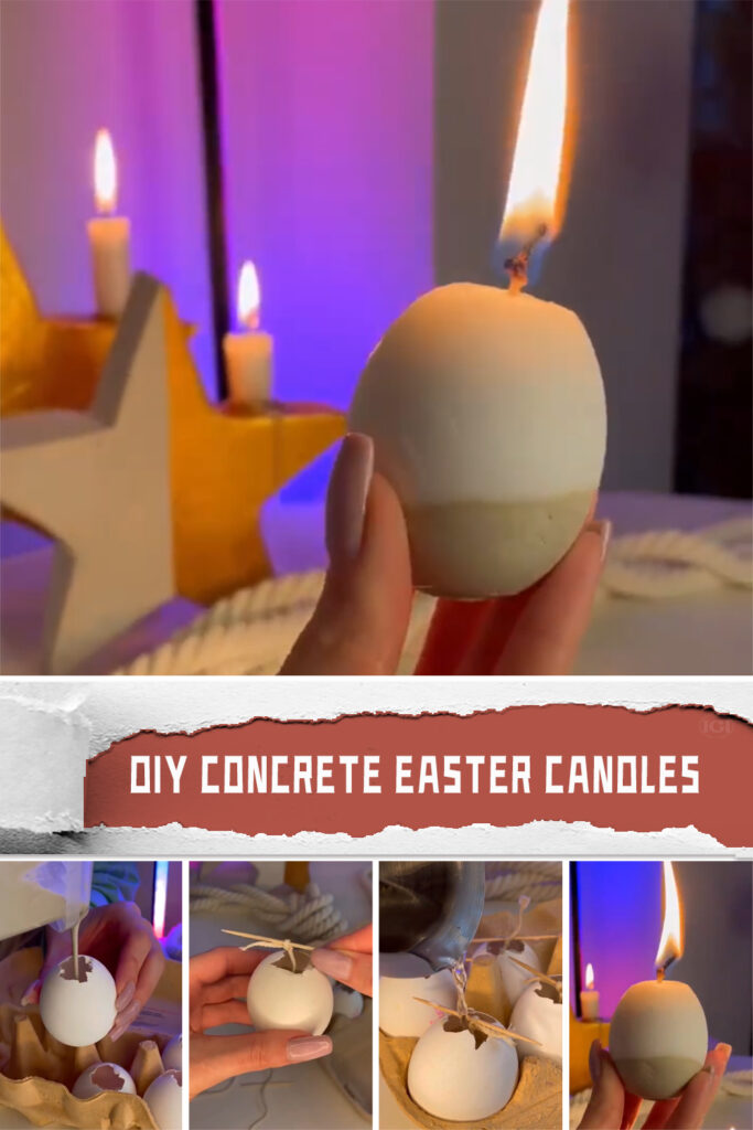 DIY Concrete Easter Candles Tutorial 