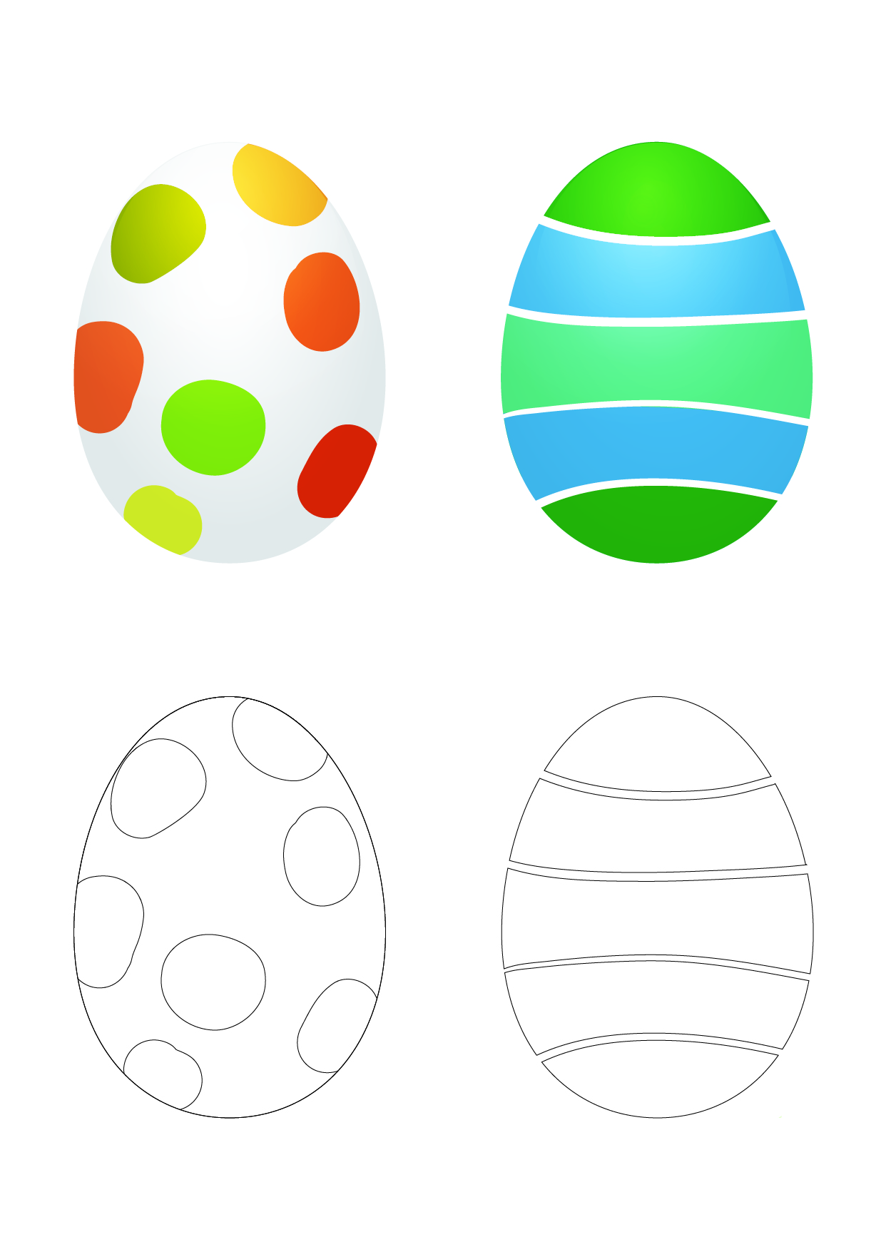 DIY Easter 3D Egg Template2