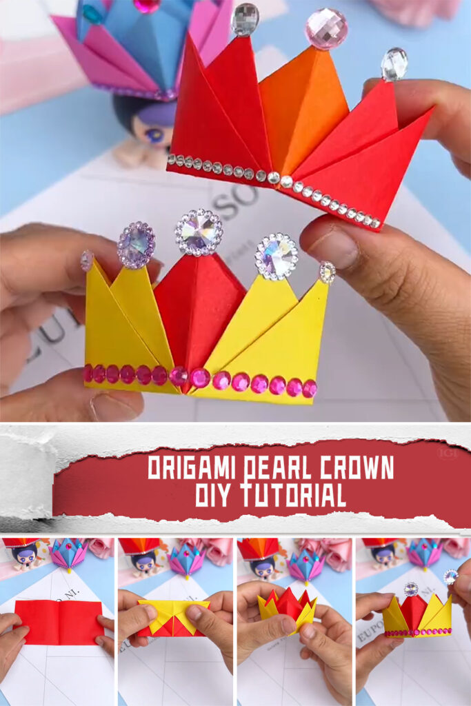 DIY Origami Pearl Crown Tutorial