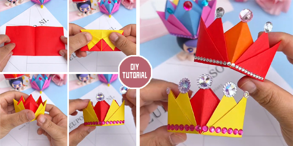 DIY Origami Pearl Crown Tutorial