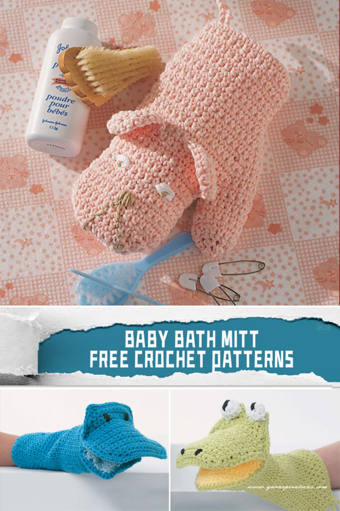 FREE Baby Bath Mitt Crochet Patterns