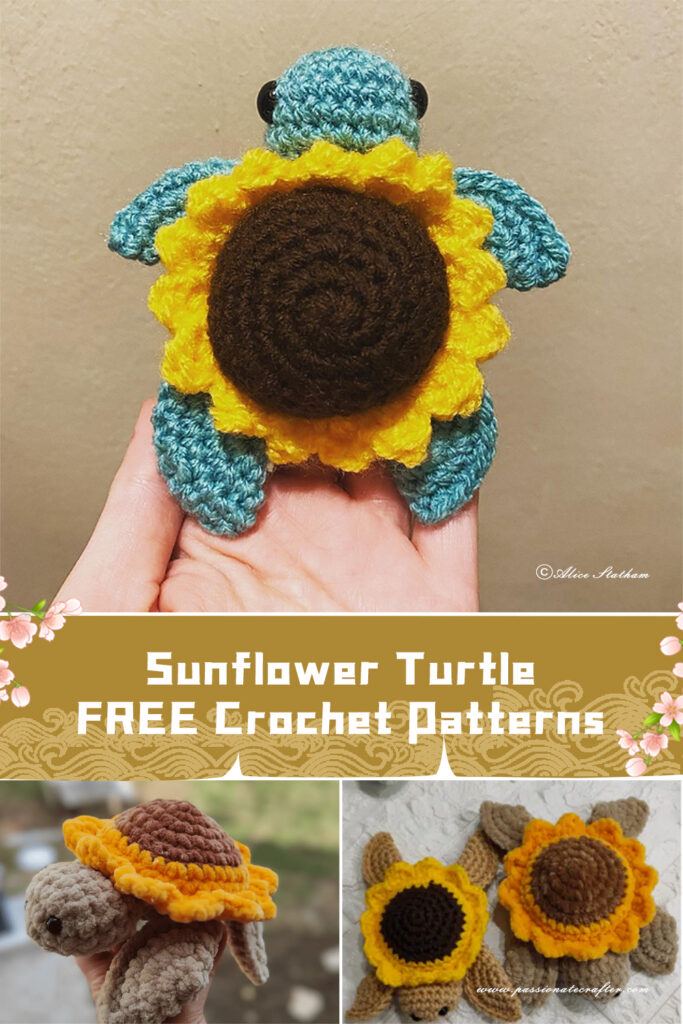  FREE Sunflower Turtle Crochet Patterns