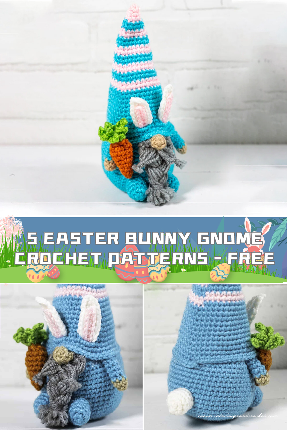 5 Easter Bunny Gnome Crochet Patterns – FREE - iGOODideas.com