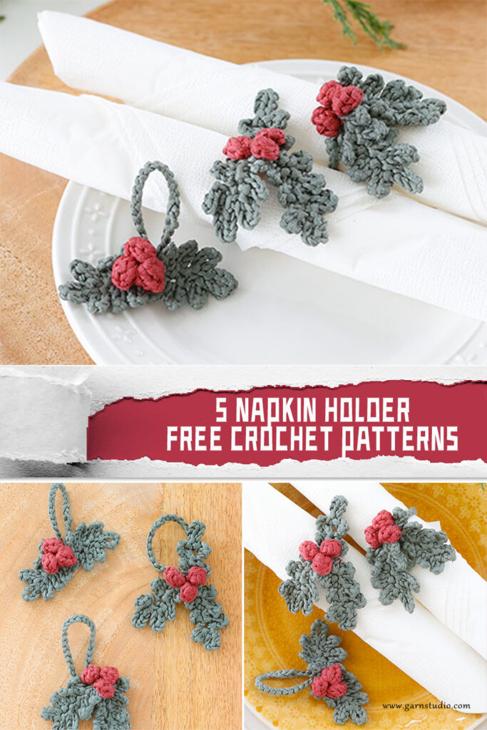 5 Napkin Holder Crochet Patterns -  FREE