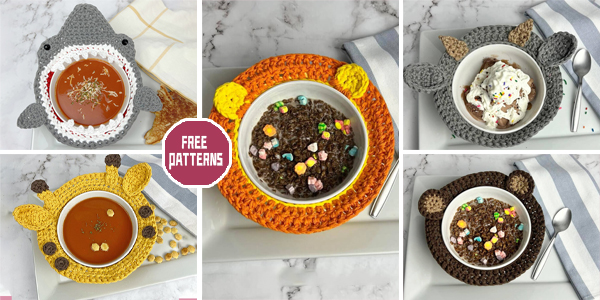 6 Adorable Animal Bowl Cozy Crochet Patterns – FREE