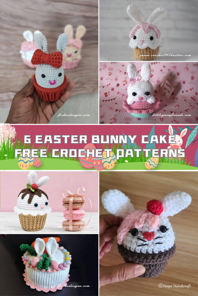 6 Easter Bunny Cake Crochet Patterns -FREE