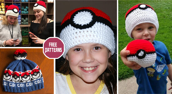 6 Pokéball Hat Crochet Patterns - FREE
