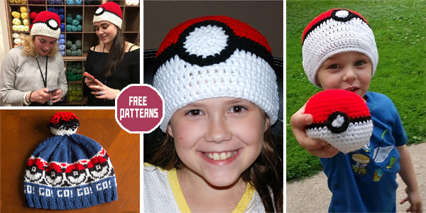 6 Pokéball Hat Crochet Patterns – FREE