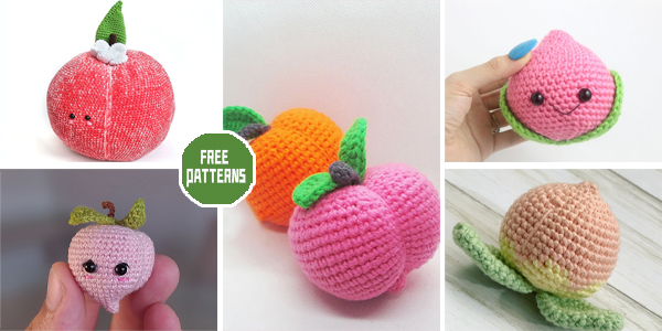 6 Sweet Peach Crochet Patterns - FREE