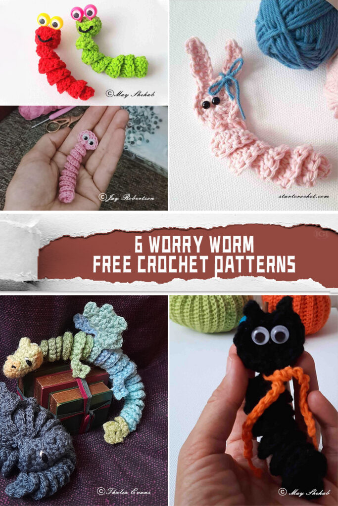  6 Worry Worm Crochet Patterns – FREE