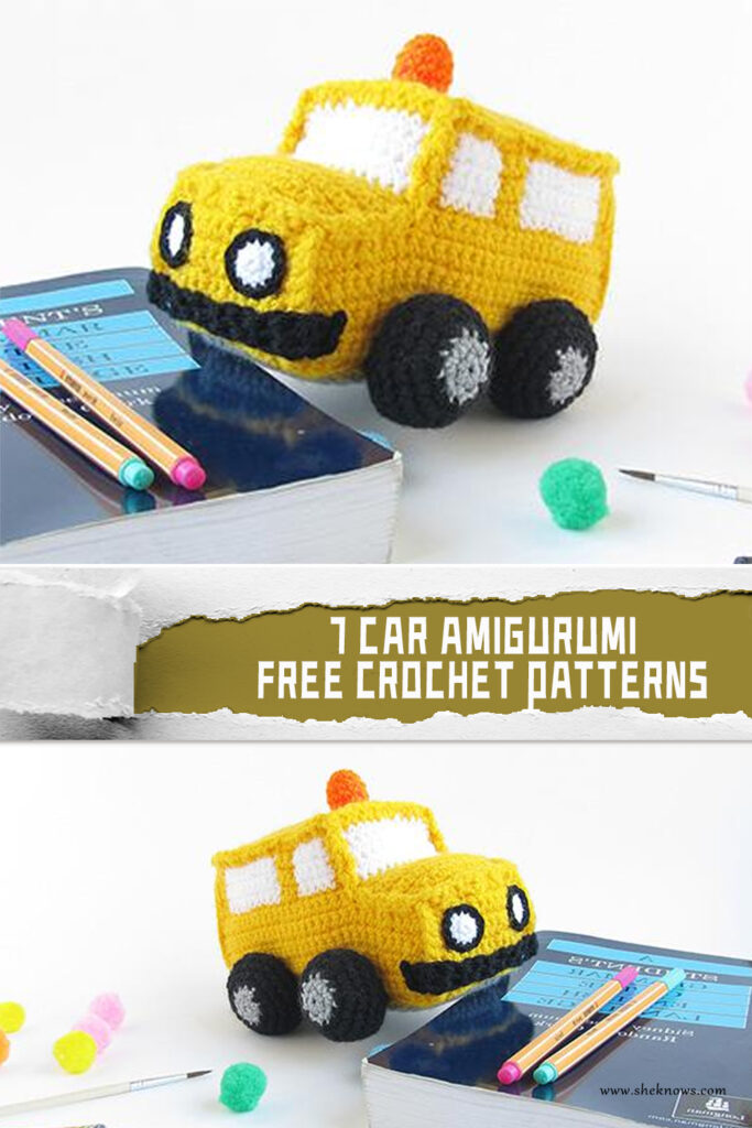 7 Car Amigurumi Crochet Patterns - FREE