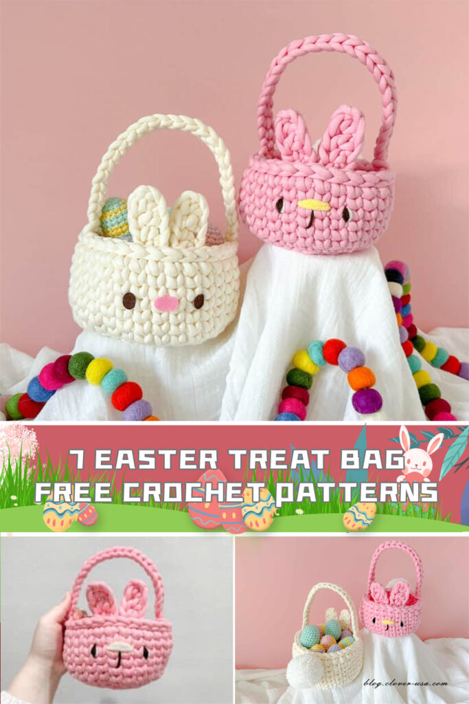 7 Easter Treat Bag Crochet Patterns -FREE