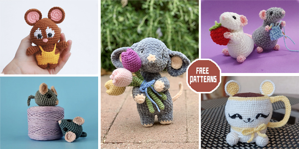 7 Mouse Craft Crochet Patterns – FREE