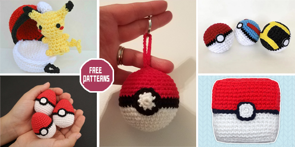8 Adorable Pokeball Crochet Patterns - FREE