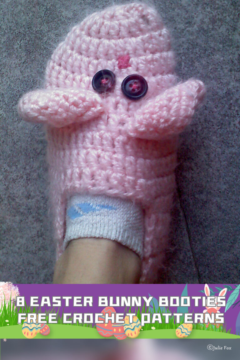 8 Easter Bunny Booties Crochet Patterns - FREE - iGOODideas.com