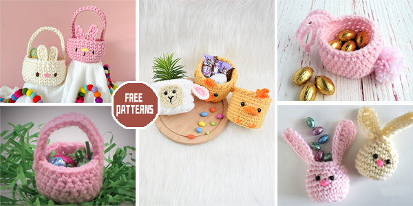 8 Mini Easter Basket Crochet Patterns – FREE