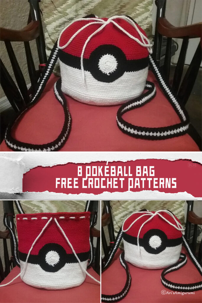 8 Pokéball Bag Crochet Patterns - FREE