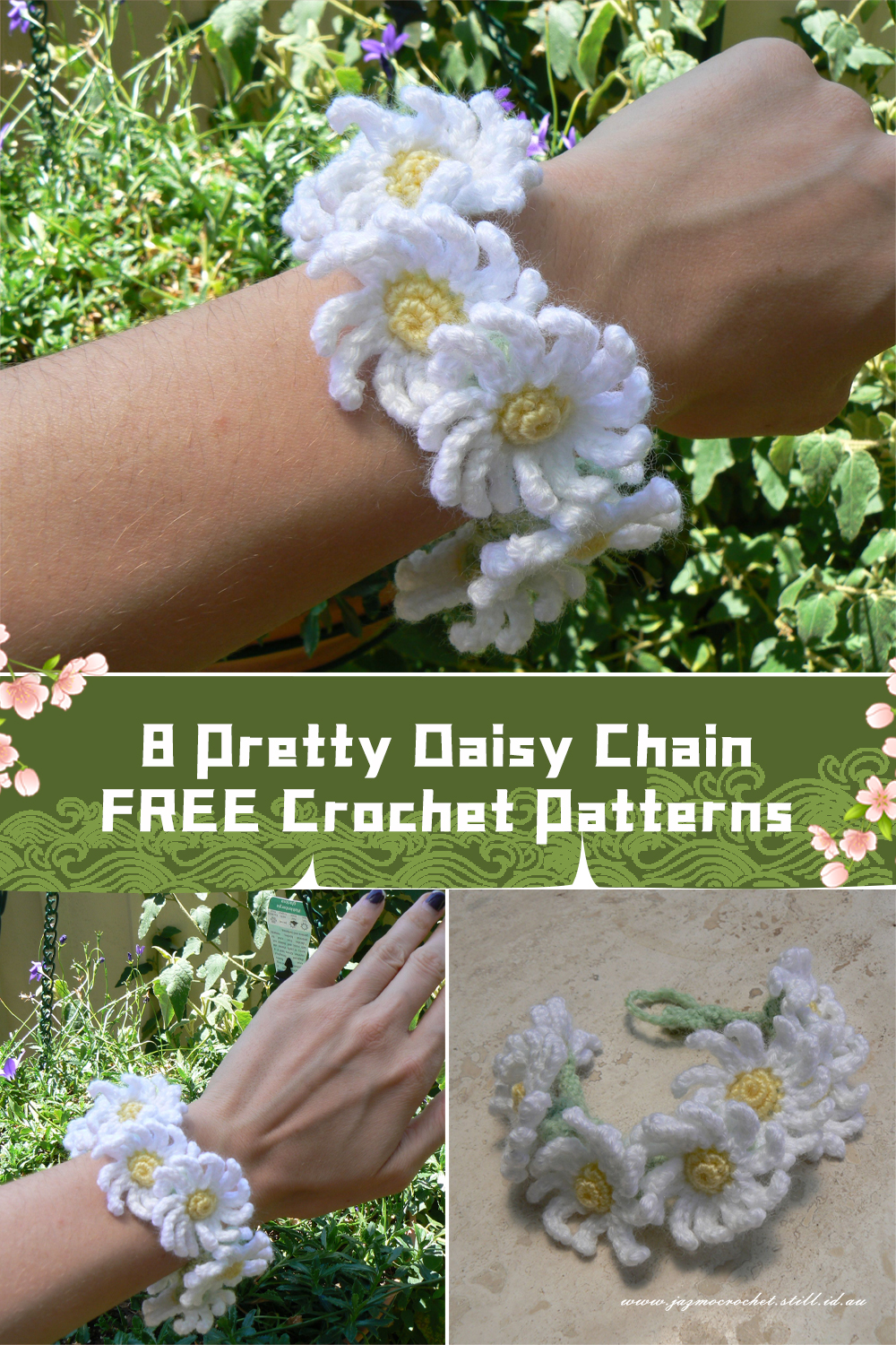 8 Pretty Daisy Chain Crochet Patterns - FREE - iGOODideas.com