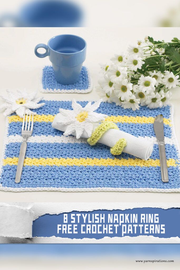 8 Stylish Napkin Ring Crochet Patterns - FREE