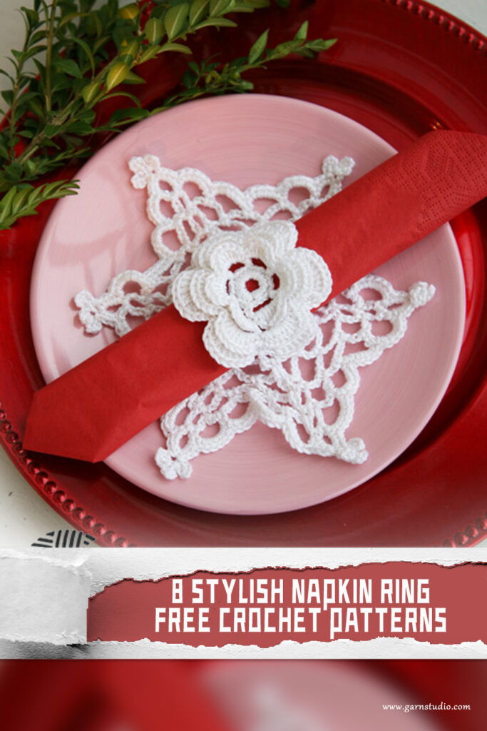 8 Stylish Napkin Ring Crochet Patterns - FREE