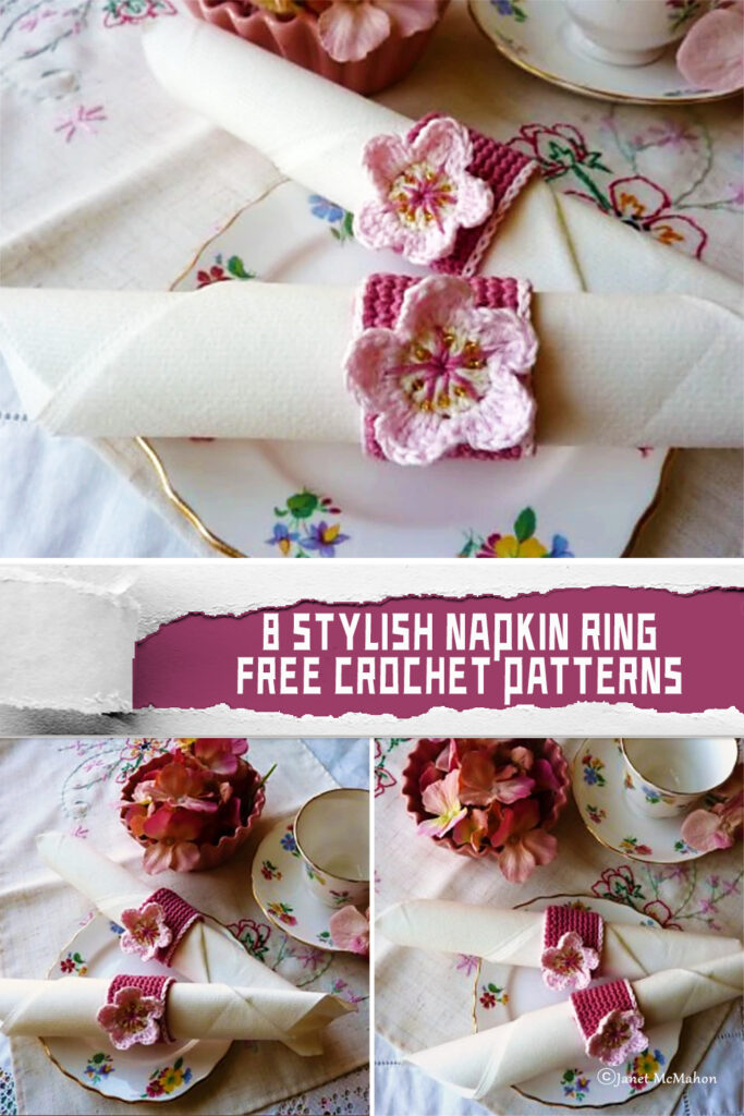 8 Stylish Napkin Ring Crochet Patterns - FREE 