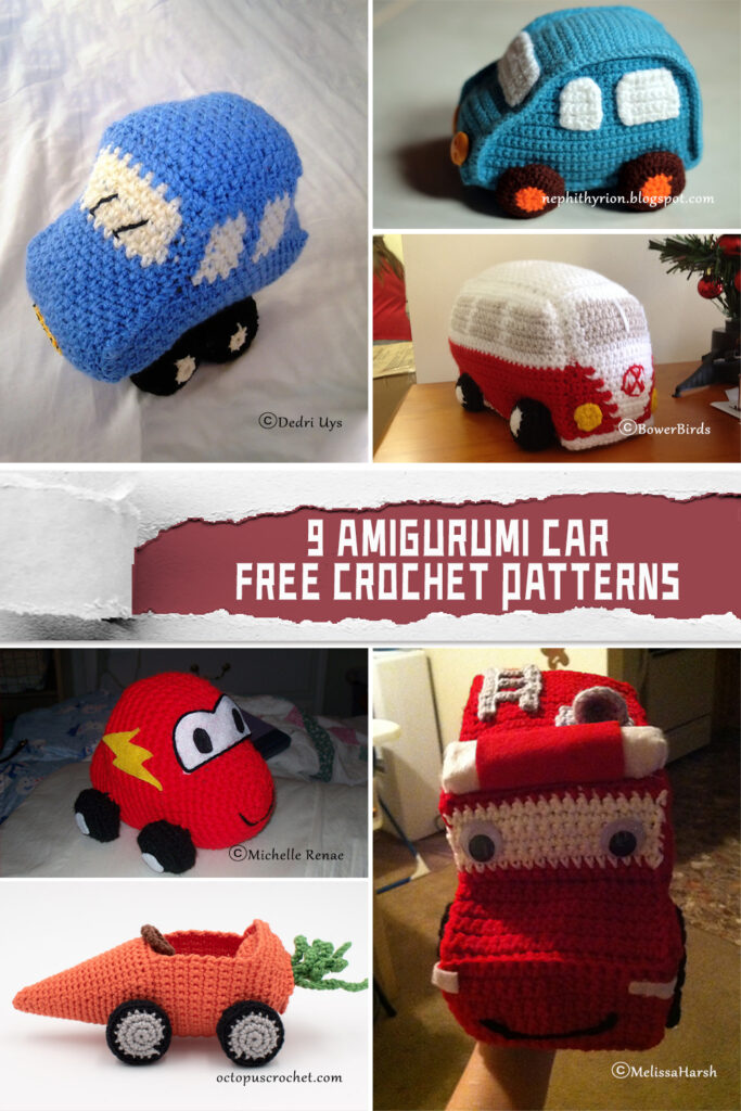 9 Amigurumi Car Crochet Patterns - FREE