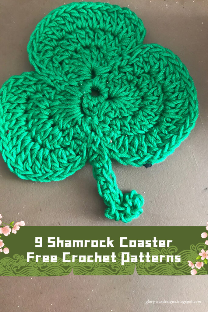 9 Shamrock Coaster Crochet Patterns - FREE