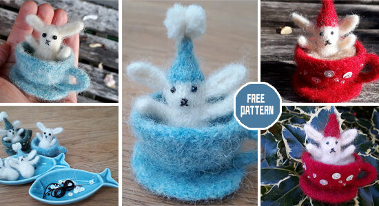 Easter Teacup Rabbit Knitting Pattern - FREE