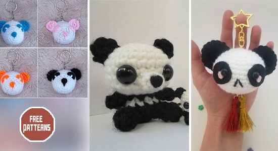 Panda Keychain Crochet Patterns - FREE