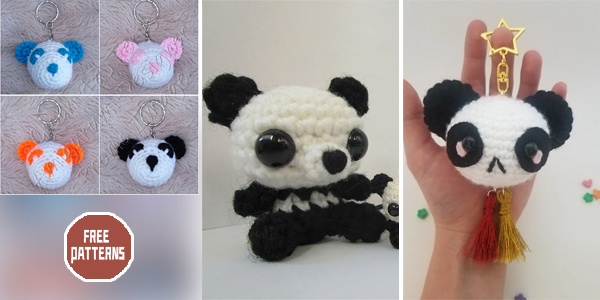 Panda Keychain Crochet Patterns - FREE