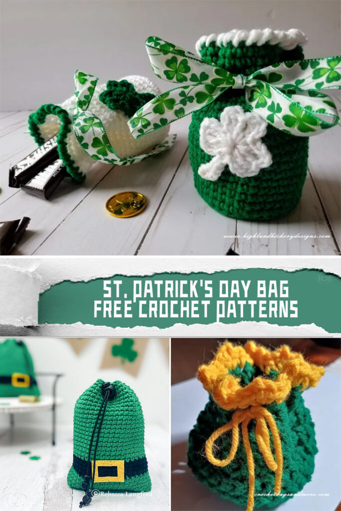 St. Patrick's Day Bag Crochet Patterns -  FREE